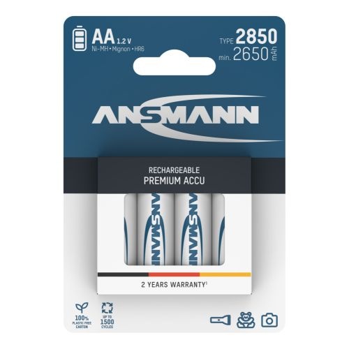 Ansmann Rechargeable NiMH Premium maxE 2850mAh AA - 4 pack