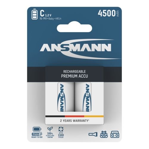 Ansmann NiMH Premium maxE 4500mAh C - 2 pack