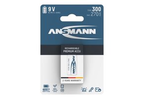 Ansmann NiMH Premium maxE 300mAh 9V-Block