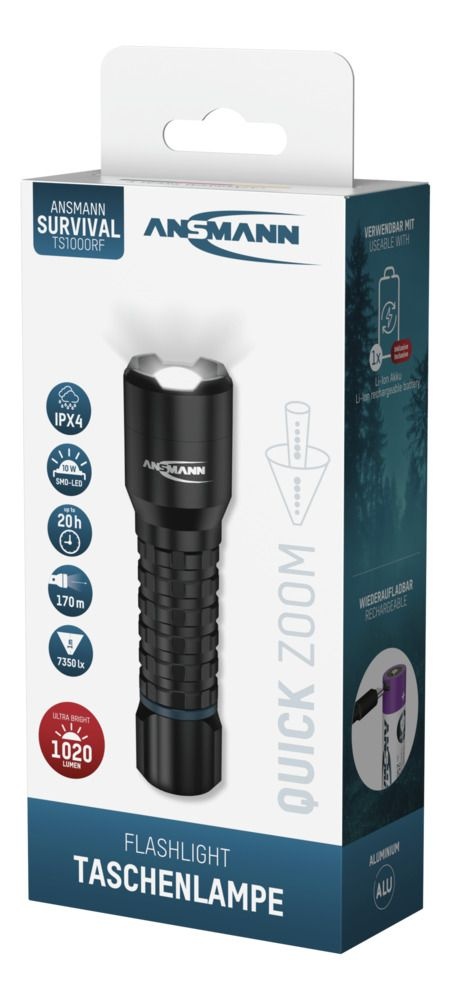Ansmann LED torch Survival TS1000RF rechargeable