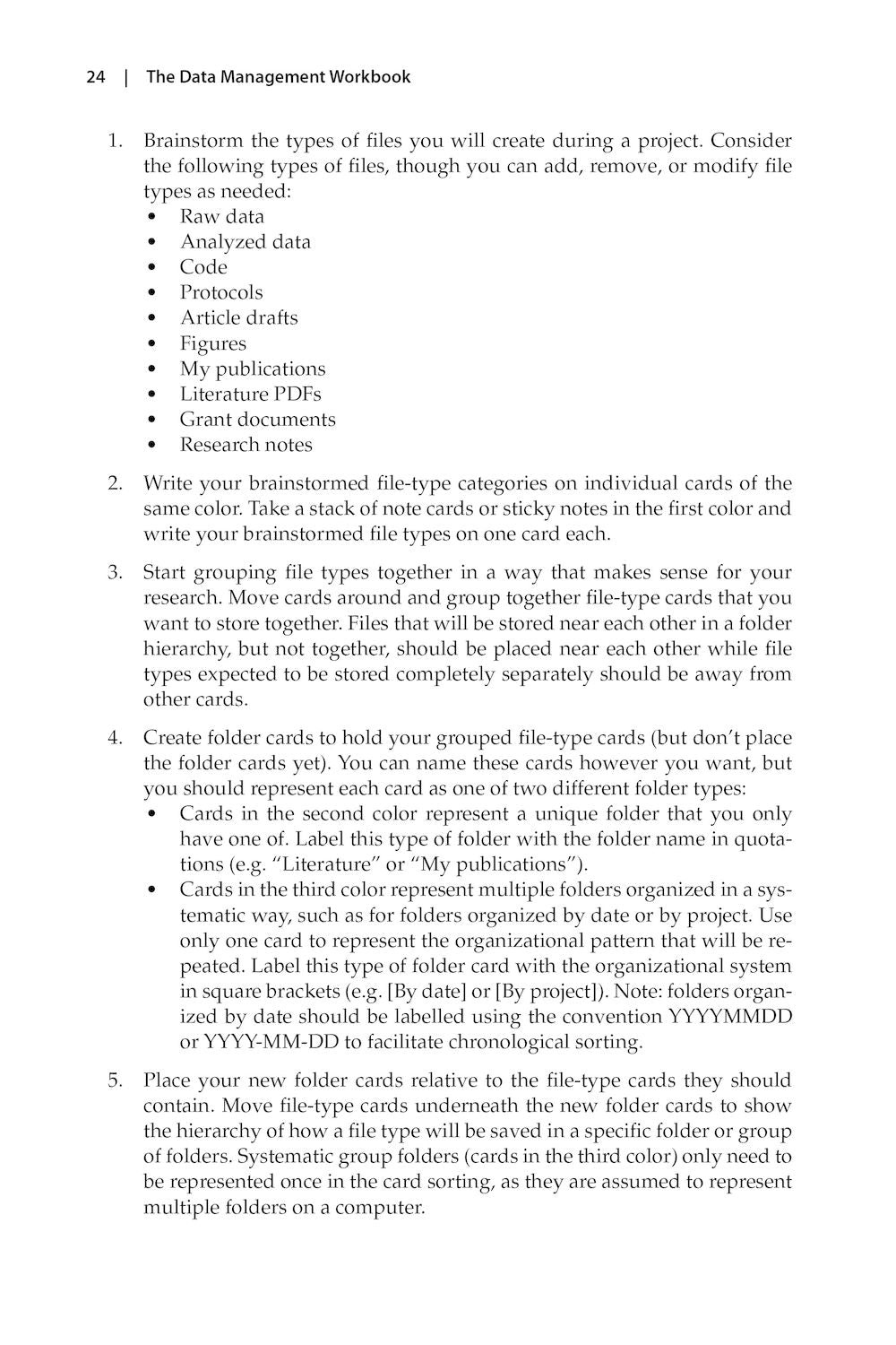 The Data Management Workbook - Practical Exercises for Better Organization, Storage and Use of Your Research Data