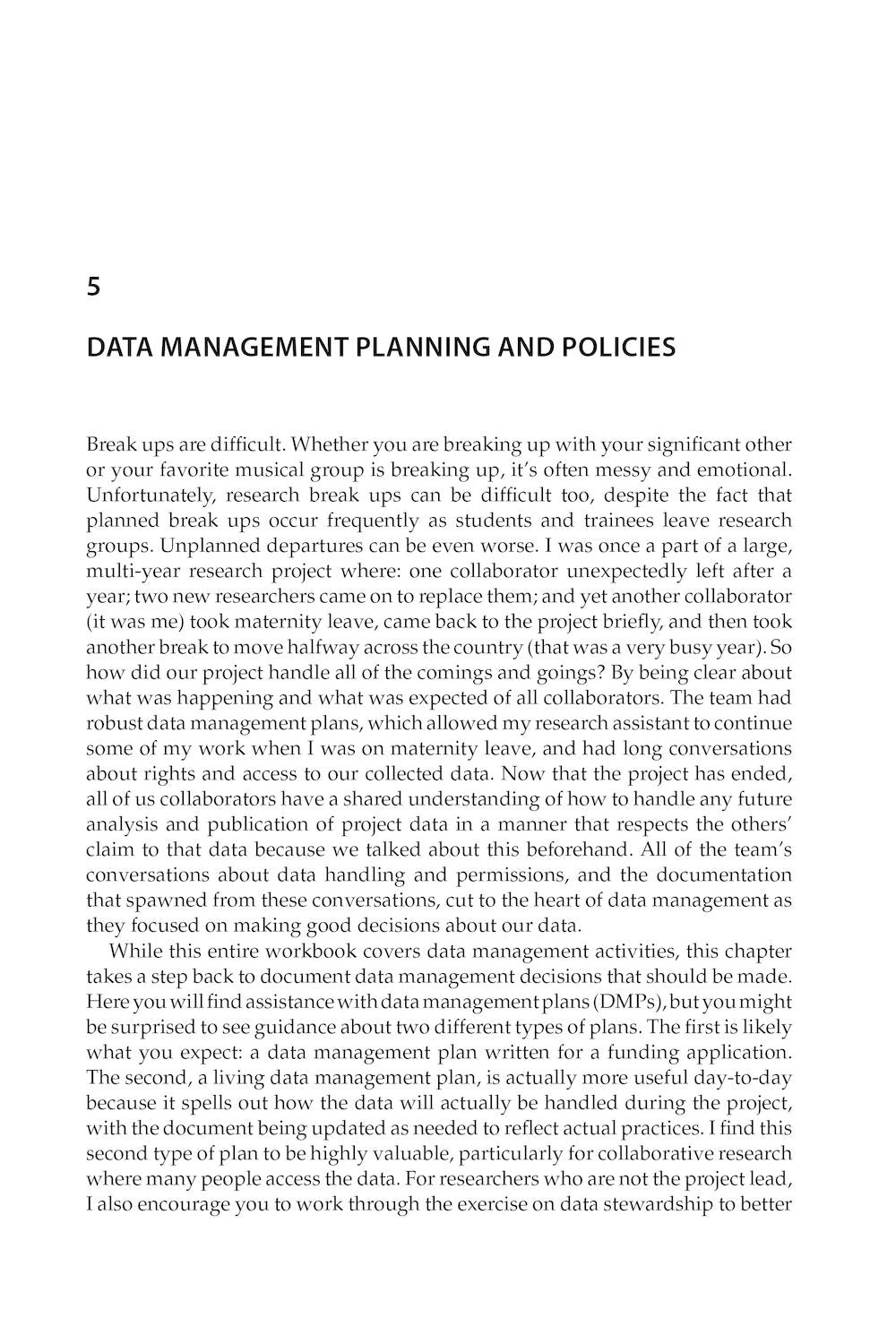 The Data Management Workbook - Practical Exercises for Better Organization, Storage and Use of Your Research Data