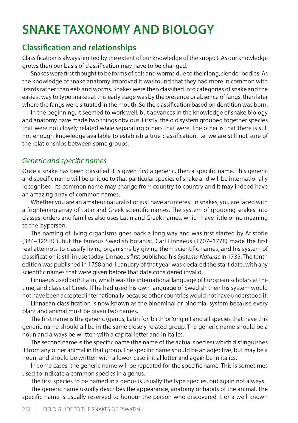 Field Guide to the Snakes of Eswatini