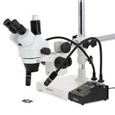 AmScope 6W LED dubbele zwanenhalsverlichting