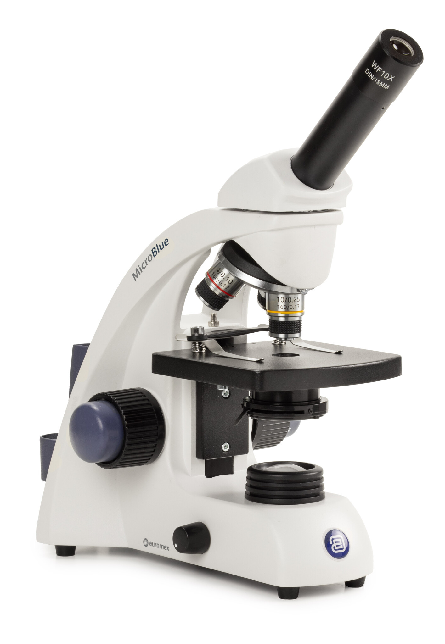 Euromex MicroBlue Monokulares Mikroskop 40x/100x/400x