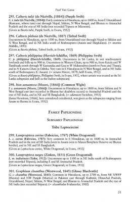 Butterflies of the Indian Subcontinent - Distributional Checklist
