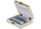 AmScope 25 geprepareerde objectglaasjes met houten doosje