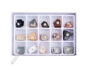 AmScope 15-delig Gesteente-set voor stereomicroscopen