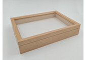 Wooden insect box with glass lid 23 x 30 x 6 cm