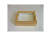 Wooden insect box with glass lid 15 x 23 x 6 cm 