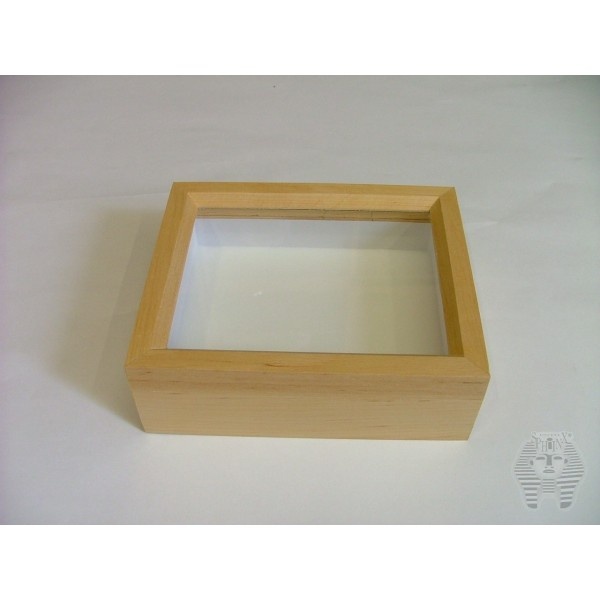 Hölzerner Insektenkasten mit Glasdeckel 15 x 23 x 6 cm 