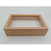 Wooden insect box with glass lid 15 x 23 x 6 cm