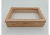 Houten insectendoos met glazen deksel 15 x 23 x 6 cm 