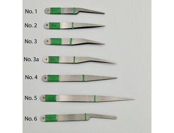 Pinzette hart 0,3 mm, 7 Varianten