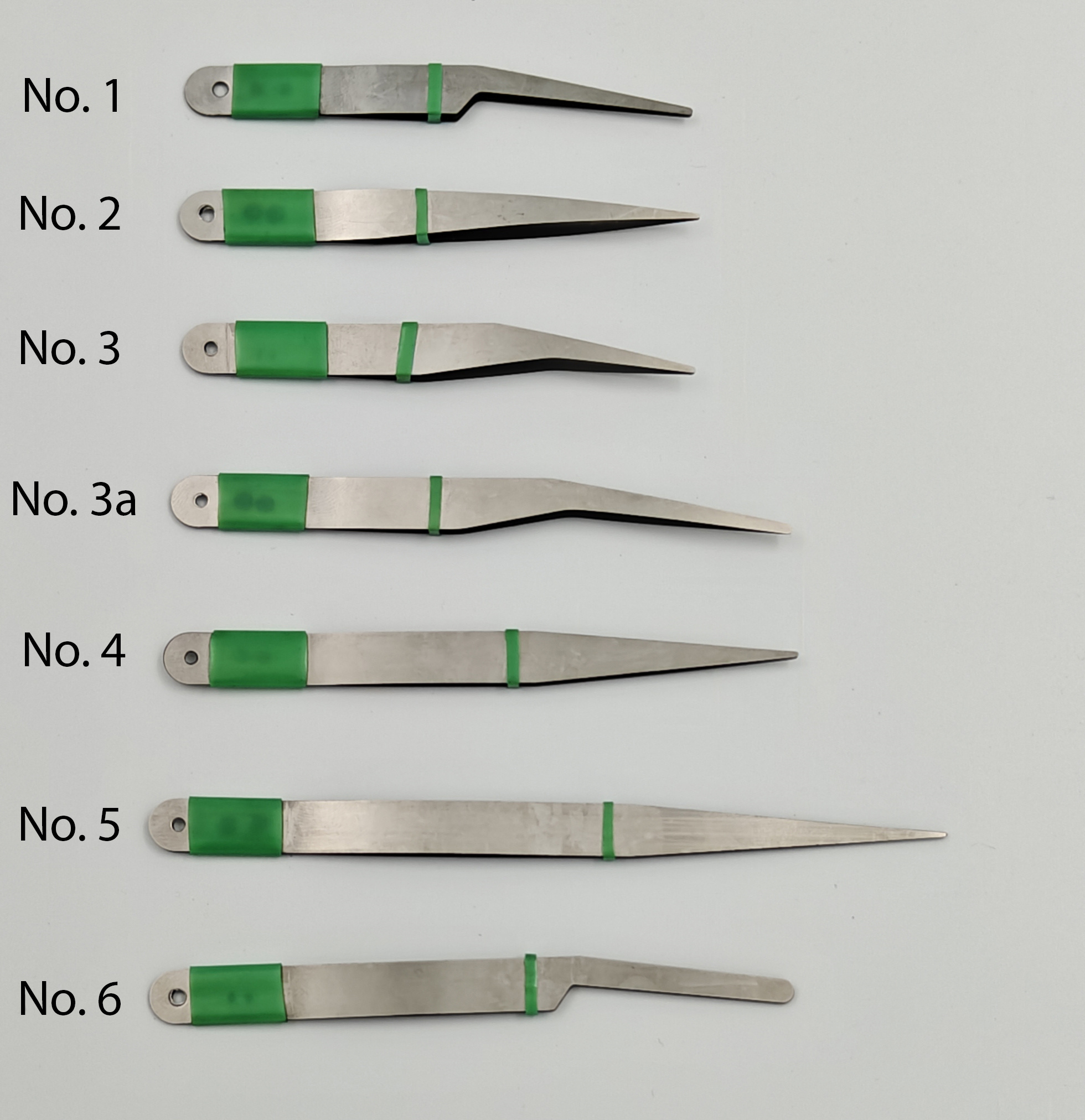 Tweezers hard 0.3 mm, 7 Variants