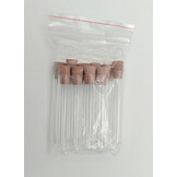 Glass test tubes with rubber lid