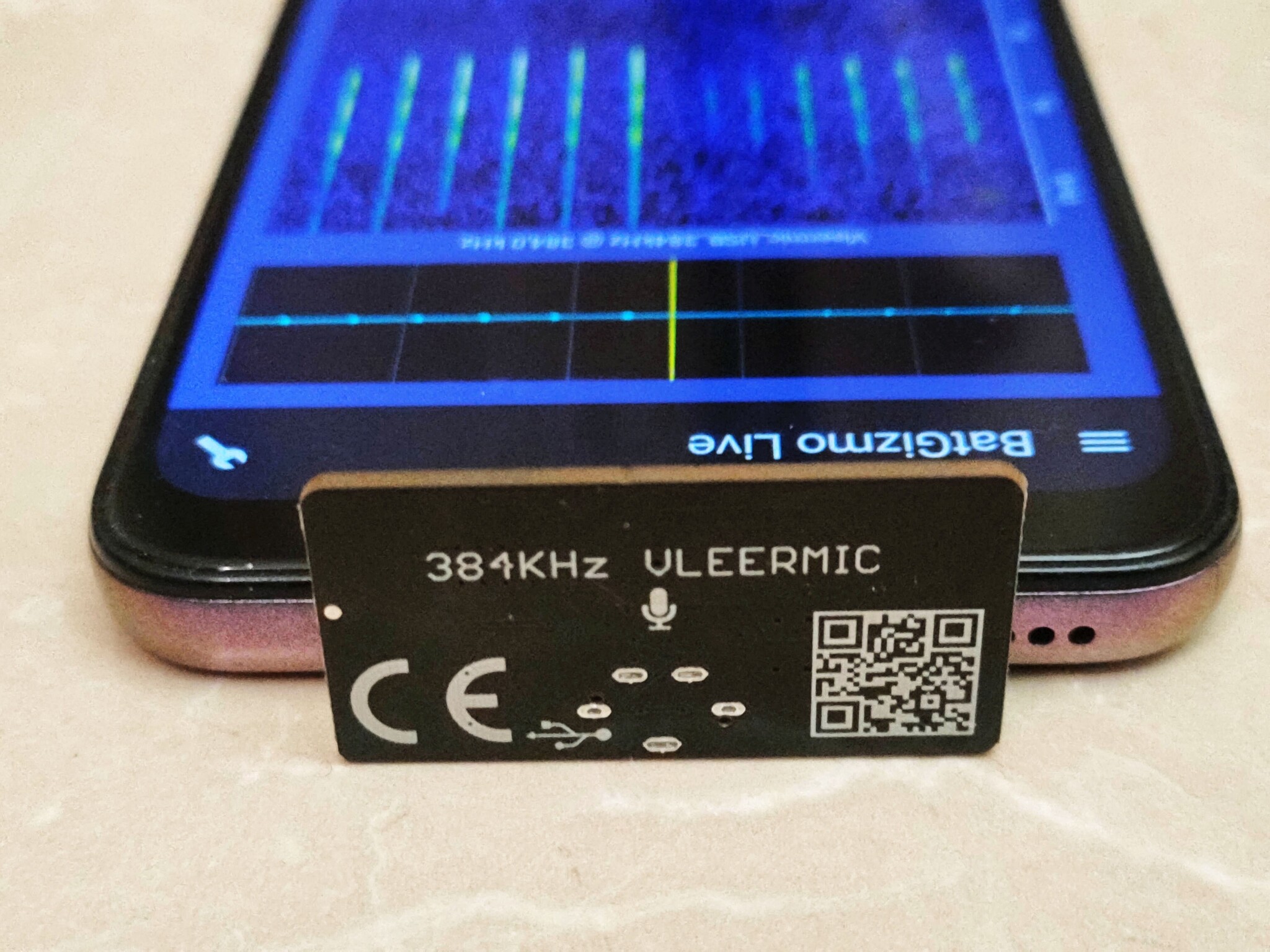 Vleermic 384Khz Ultrasone microfoon met USB-C connector