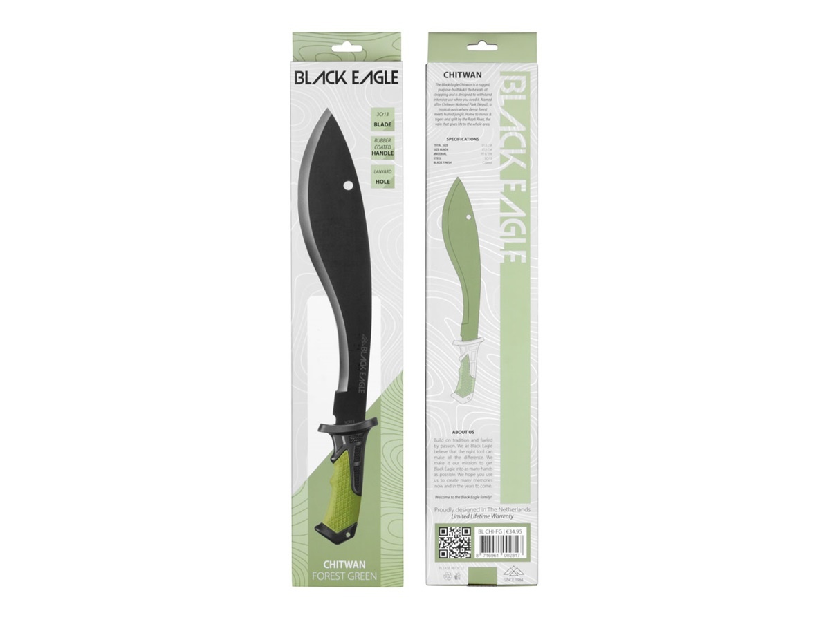 Black Eagle Chitwan Forest Green Kukri Mes