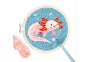 Kikkerland Axolotl Punch Needle Kit
