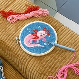 Kikkerland Axolotl Punch Needle Kit
