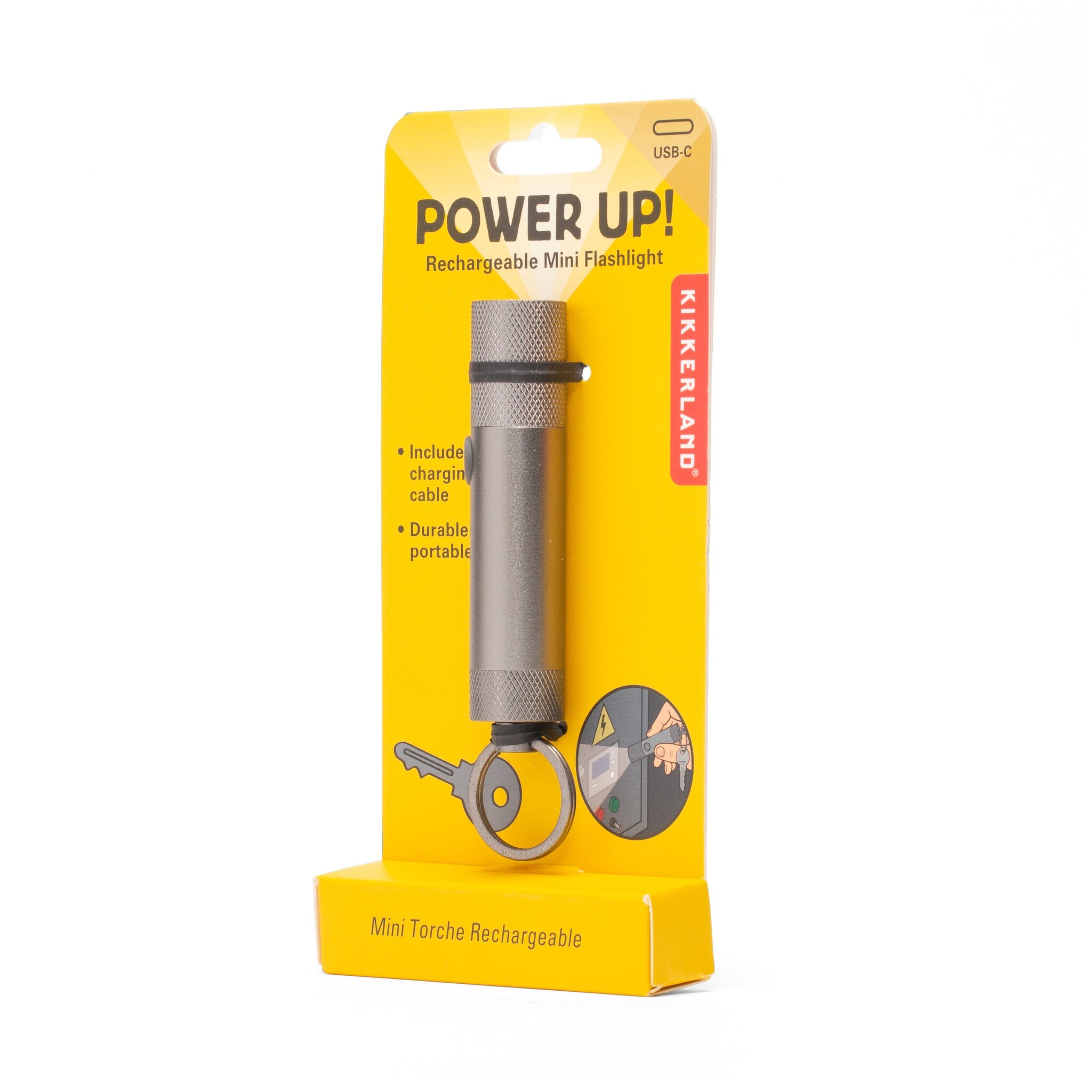 Kikkerland Wiederaufladbare Mini-Taschenlampe