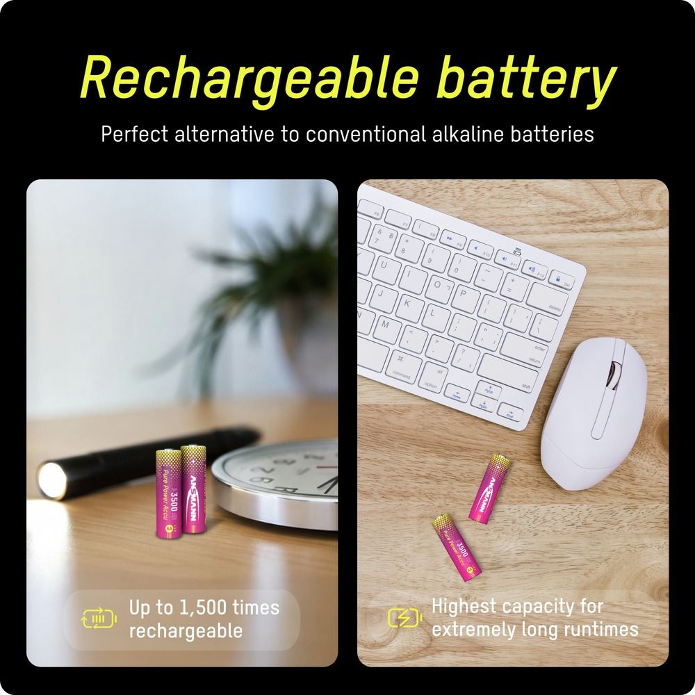 Ansmann Pure Power Li-Ion Oplaadbare AA batterij type 3500