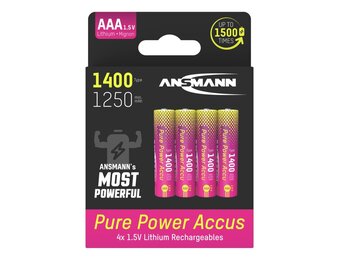 Ansmann Pure Power Li-Ion Oplaadbare AAA batterij type 1400