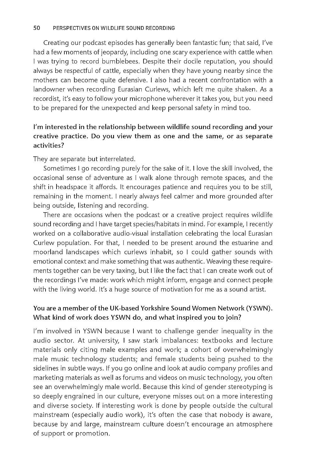 Perspectives on Wildlife Sound Recording - An Overview of Modern Practice