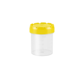 Sarstedt Screw container with yellow lid 70ml (per piece)