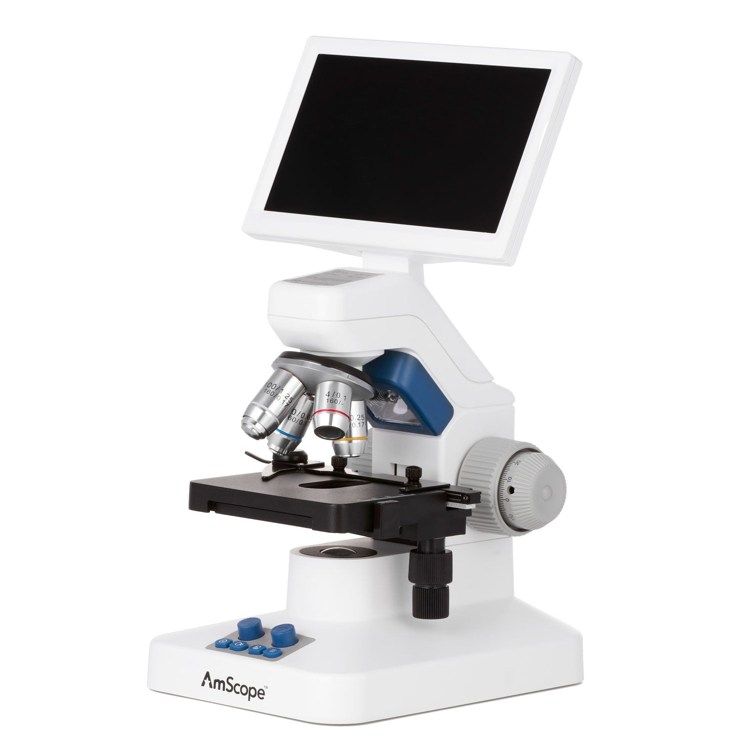 AmScope Full HD 7" digitale samengestelde microscoop met grof- en fijnafstelling