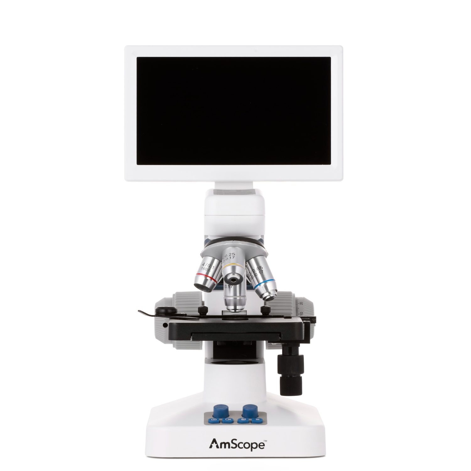 AmScope Full HD 7" digitale samengestelde microscoop met grof- en fijnafstelling
