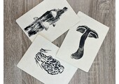 Ansichtkaarten Paddenstoelenprints - Set van 3