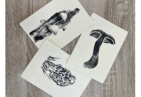 Postkarten Pilz-Prints – 3er-Set