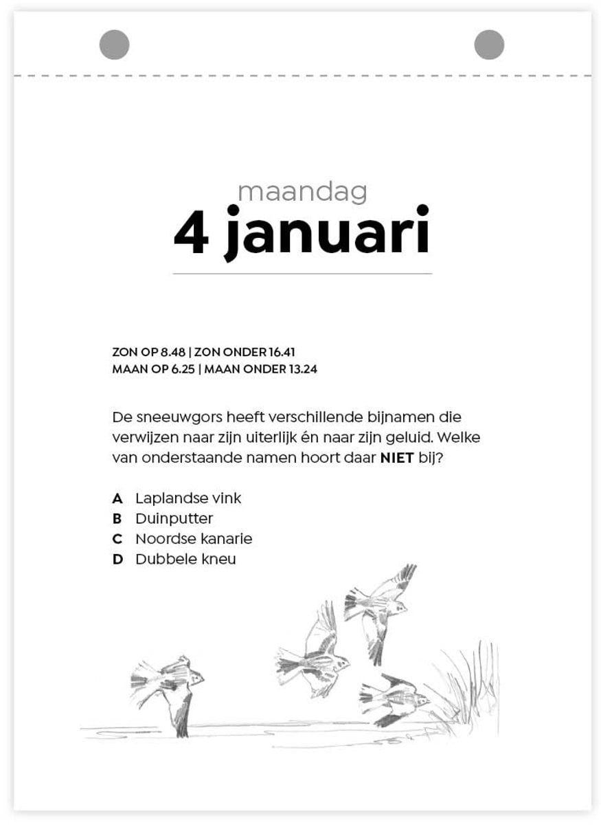 Vogelscheurkalender 2027