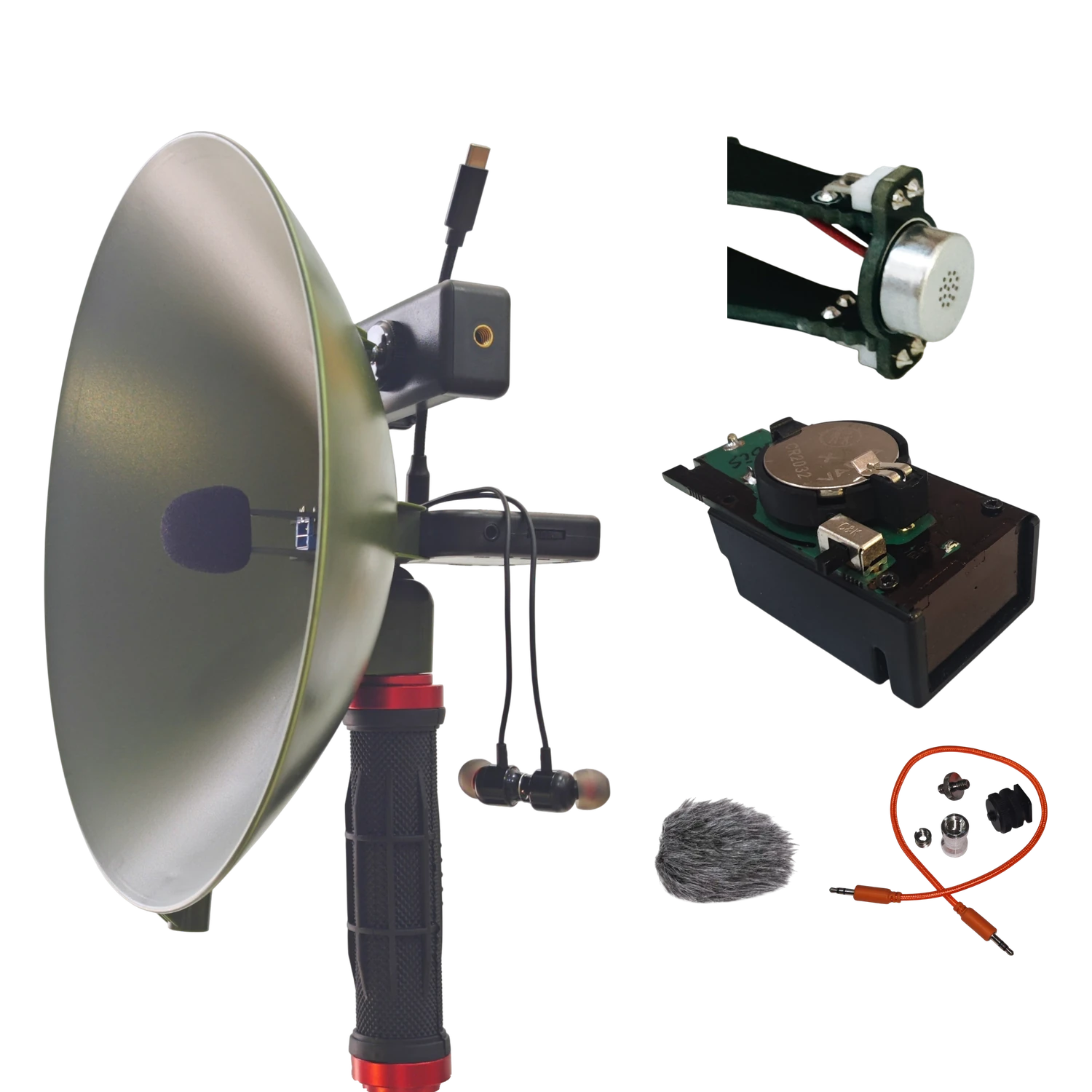 BirdFox BirdMic Pro Duel Pack – Parabolmikrofon mit Audio-Interface