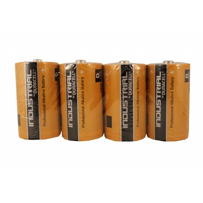 Type D cell batterijen Duracell industrial folie 4 stuks