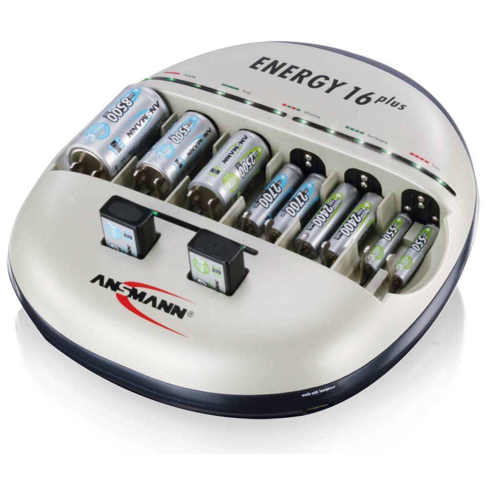 Ansmann 16 plus batterij oplader - Batterijenstunter.nl