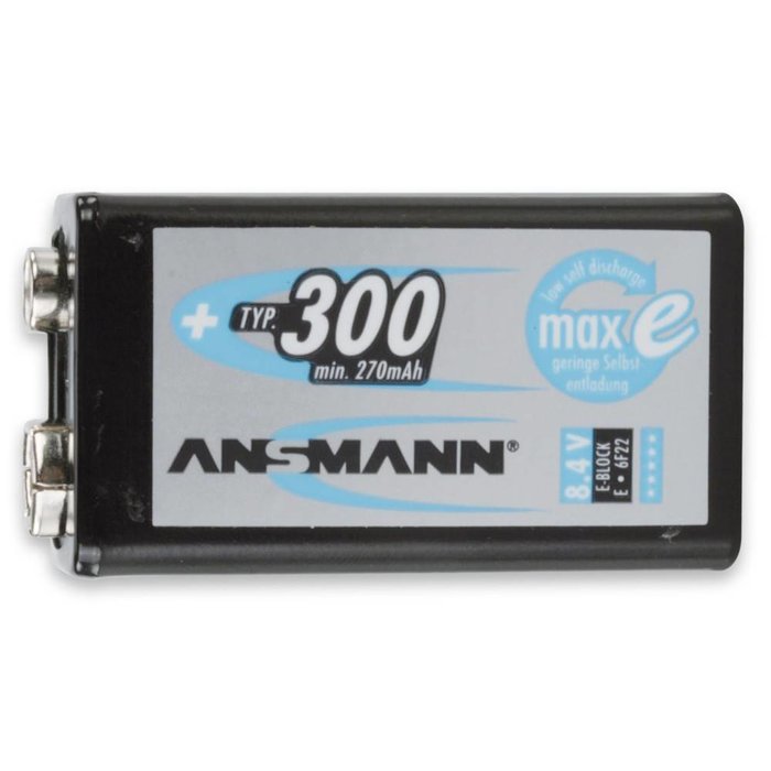 Ansmann oplaadbare 9V batterij 300mAh