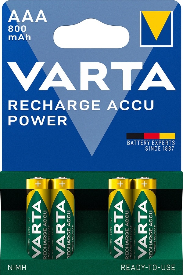 hier Foto Turbulentie Varta oplaadbare AAA batterijen 800mAh 4 stuks - Batterijenstunter.nl