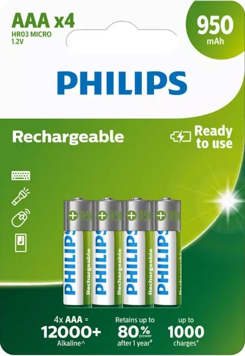 maïs niveau Garantie Philips oplaadbare AAA batterijen 950mAh - Batterijenstunter.nl