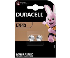 LR43 / AG12 Duracell knoopcel batterij 2 stuks