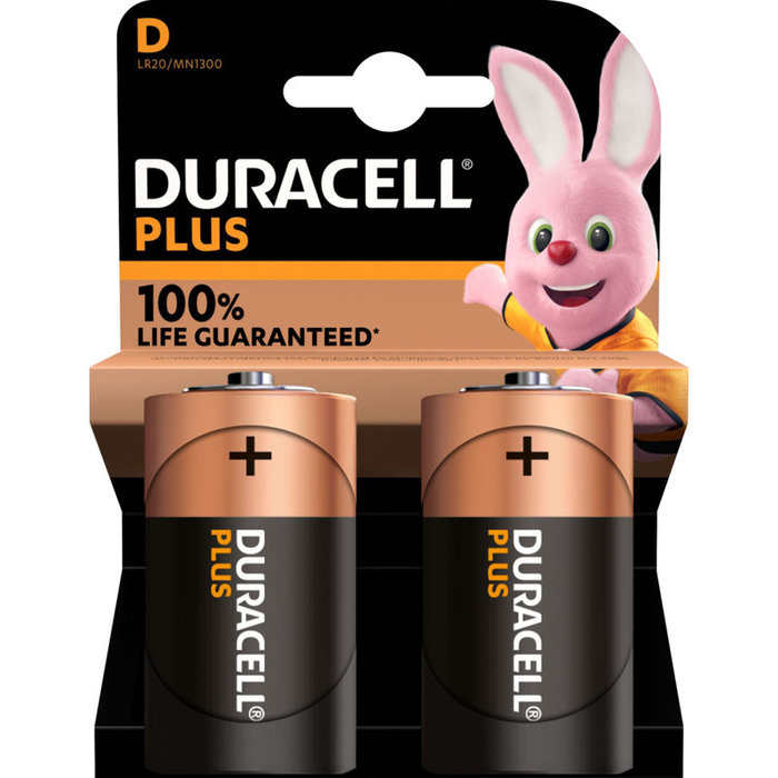 Duracell plus D batterijen 2 stuks