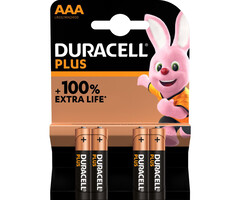 Duracell plus AAA batterijen 4 stuks