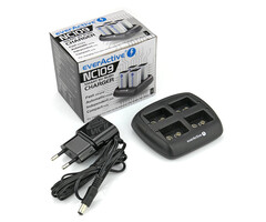 Batterijlader voor 4x 9V oplaadbare batterijen