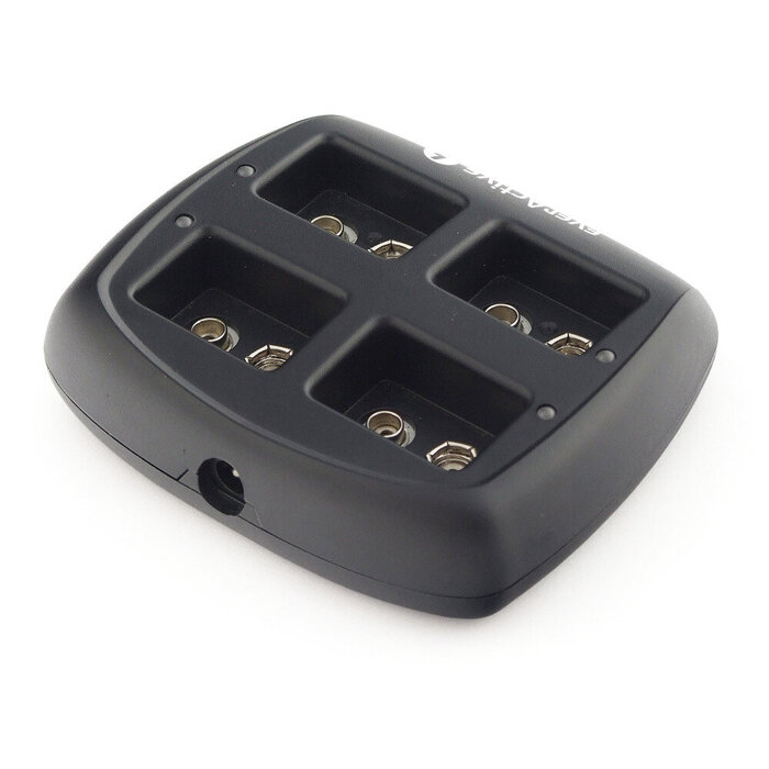 Batterijlader voor 4x 9V oplaadbare batterijen
