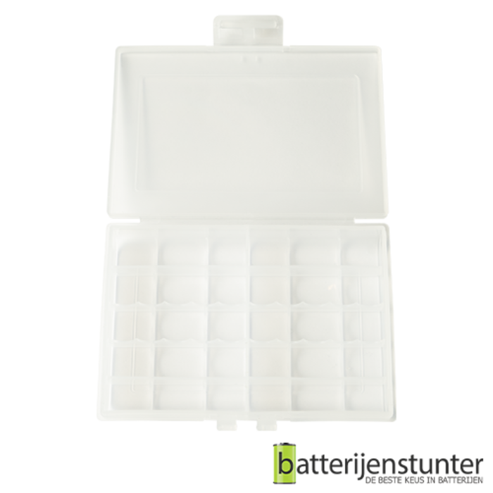 opbergdoosje voor 10 stuks AA of AAA batterijen