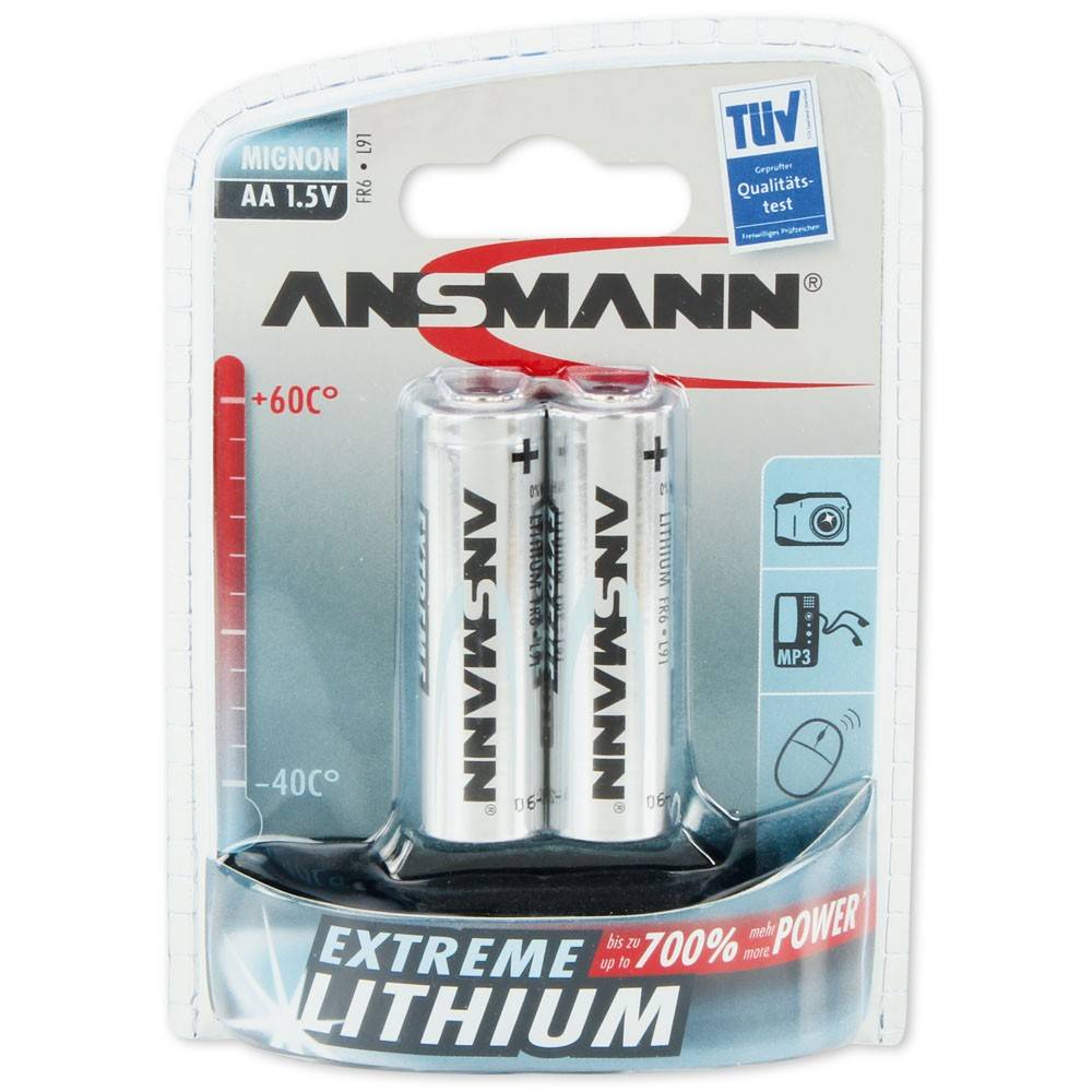pensioen theorie Draai vast Ansmann extreme lithium AA batterijen 2 stuks - Batterijenstunter.nl