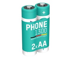 Ansmann oplaadbare AA batterijen 1300mAh DECT 2 stuks