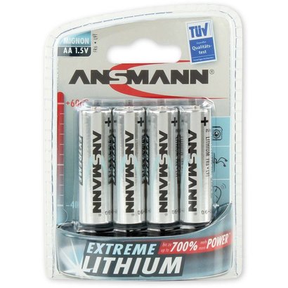 AA extreme lithium batterijen Ansmann blister 4 stuks