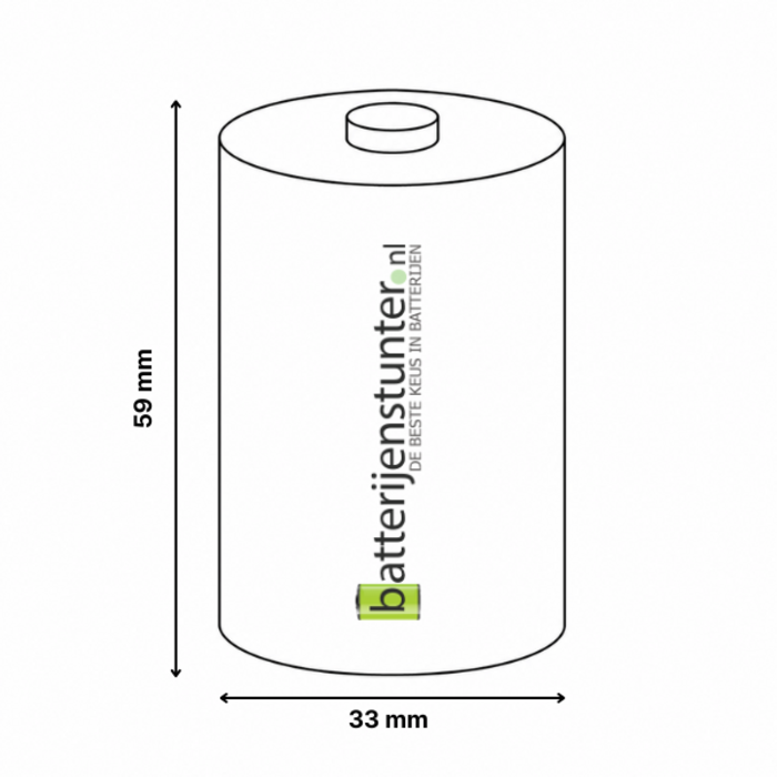 Ansmann oplaadbare D batterijen 10000mAh 2 stuks